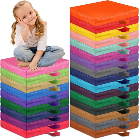 Amazon.com: Timgle 25 Pcs Floor Cushions for Classroom 15 Inch Flexible ...