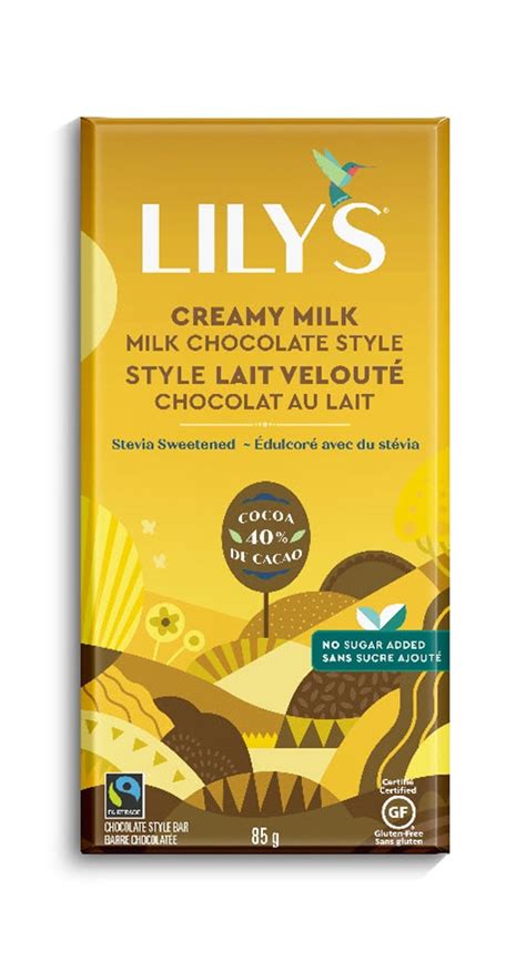 Lily S Creamy Milk Chocolate Bar With Stevia 3 Oz Vitacost