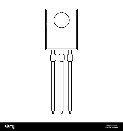 Transistor Outline Symbol Vector Illustration Stock Vektorgrafik Alamy