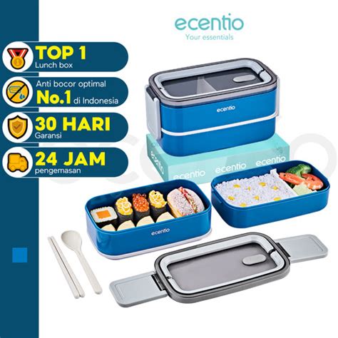 Promo Ecentio 1 6L Lunch Box 2 Layers Kotak Bekal Kotak Makan Bekal 2