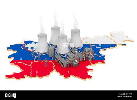 Nuclear Power Stations In Slovenia 3D Rendering Isolated On White