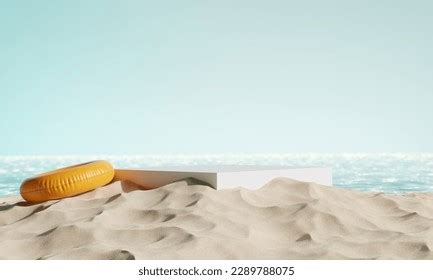 Summer Product Display Podium Sea Sky Stock Illustration 2289788075