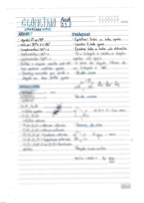 Solution Resumo Geometria Plana Studypool