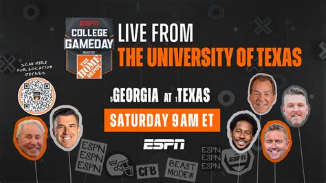 Espns College Gameday Built By The Home Depot Travels To The Lone Star