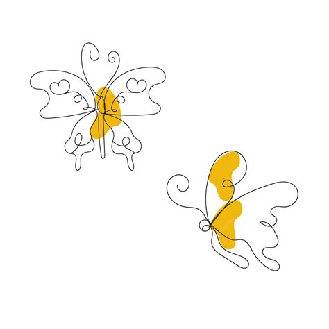 line art butterflies 5