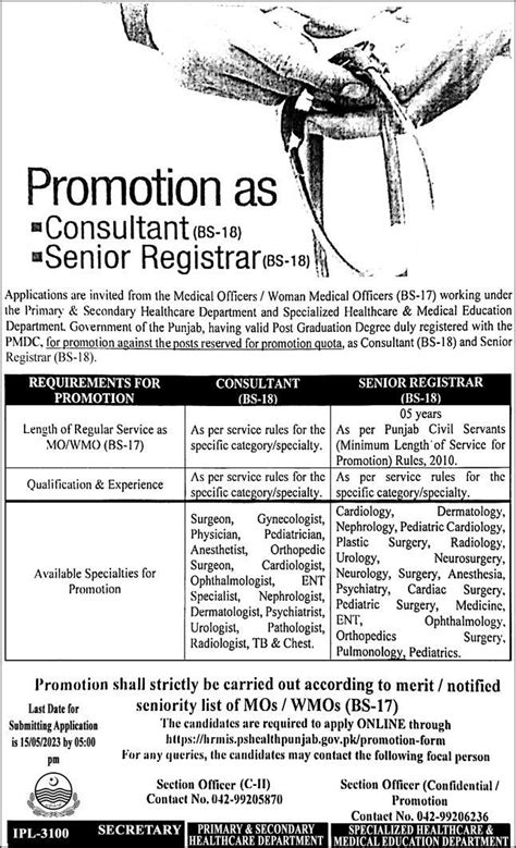 Primary And Secondary Healthcare Department Punjab Jobs 2023 2024 Job