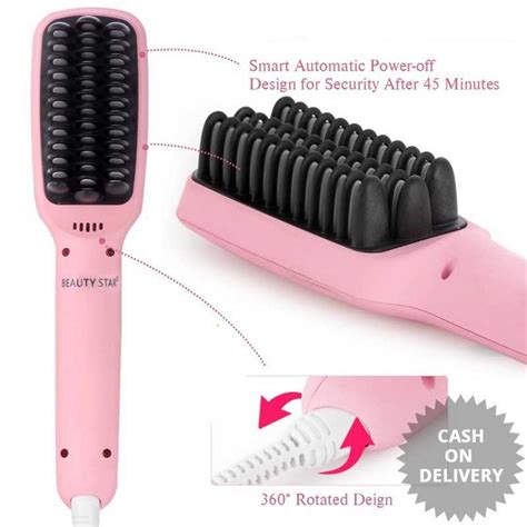 1 Lcd 2 In 1 Ptc Heating Plus Ionic Hair Straightener Brush In Pakistan Hitshop Pk