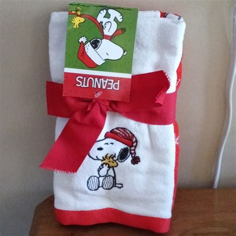 Peanuts Holiday Snoopy Christmas Hand Towels Poshmark