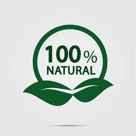 Eco Green Energy Concept100 Percent Natural Label Vector Illustration 2307306 Vector Art At