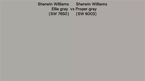 Sherwin Williams Ellie Gray Vs Proper Gray Side By Side Comparison