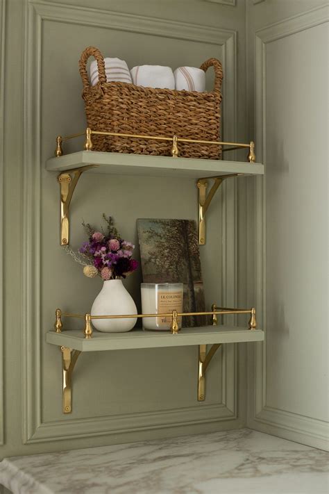 Diy How To Build Shelves With Brass Gallery Rails