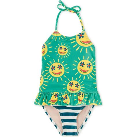 Peplum One-Piece Swimsuit, Multi – Maisonette