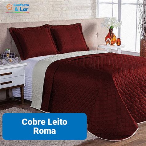 Desativar Kit Cobre Leito 3pçs Roma Dupla Face Casal Queen Vermelho E