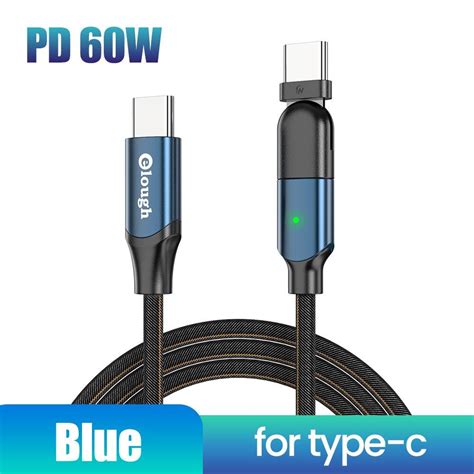 Kaufe Elough Rotate 100W PD USB C Zu USB C Kabel 5A QC 4 0