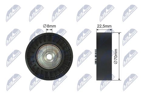 Deflection Guide Pulley V Ribbed Belt Rnk Bm Nty