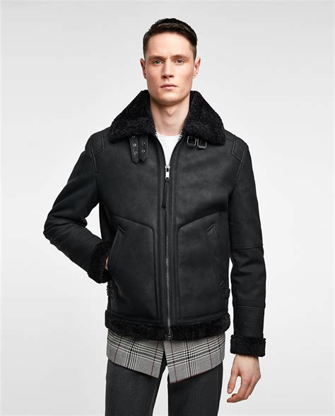 Zara Man Double Faced Faux Shearling Jacket Flawless Crowns