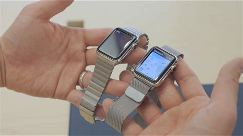 Apple Watch Hands-On and Software Demo! (38mm vs 42mm) - YouTube