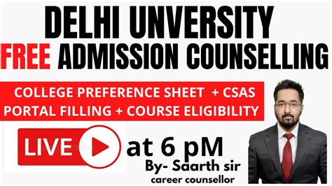 Delhi University Admission 2022 Du Live Admission Counselling Csas