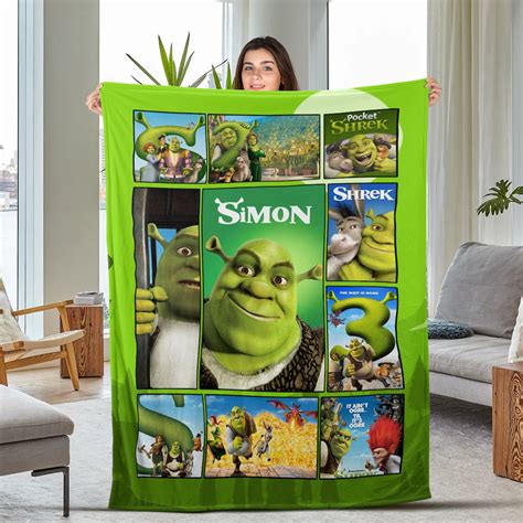 Shrek Blanket Personalized Shrek Characters Quilt Blanket Etsy