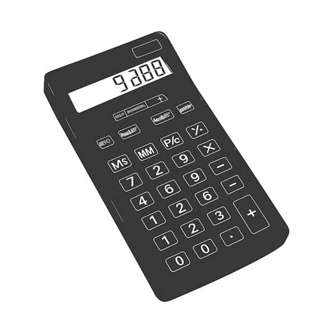 Premium Vector Silhouette Calculator Office Utility Black Color Only