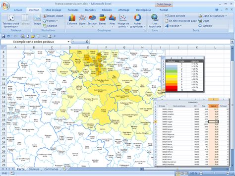 Carte Excel Macro Des Codes Postaux Des Hauts De France