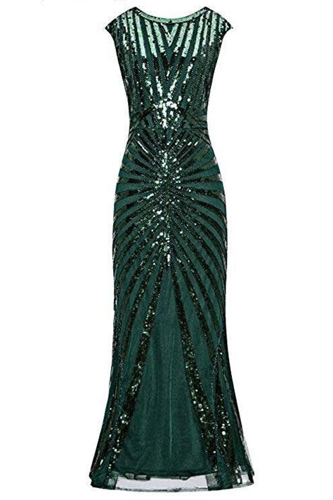 Metme Formal Evening Dress 1920s Sequin Mermaid Formal Long Flapper Gown Party 1920s Dress