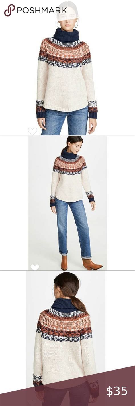 Madewell Brookdale Fair Isle Turtleneck Sweater Chunky Sweater