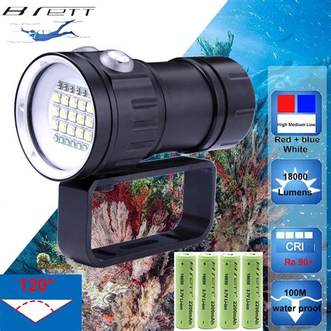 Linterna LED De Buceo Iluminaci N Subacu Tica 20000 L Menes 6 X XHP70