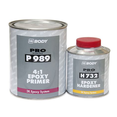HB Body 989 4ltr epoxy primer 989 & 732 1ltr Grey hardener 2k – The ...