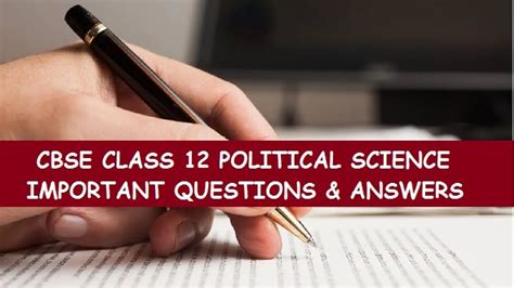 Cbse Th Political Science Board Exam Check Chapter Wise