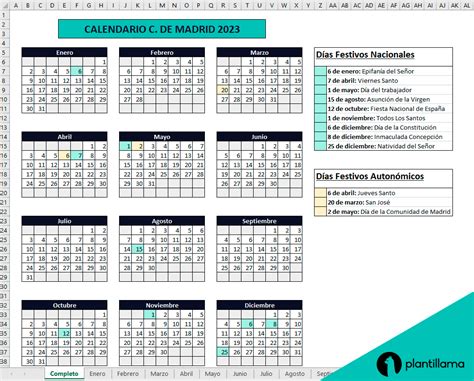 Calendario Laboral Madrid En Excel Image To U