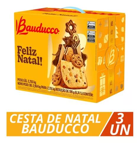 Cesta Natal Bauducco Grande Panetone E Chocotone Kit C