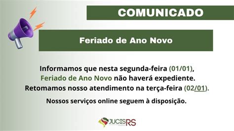 Comunicado Feriado De Ano Novo Junta Comercial Industrial E