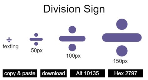 "Division Sign": Emoji and Codes