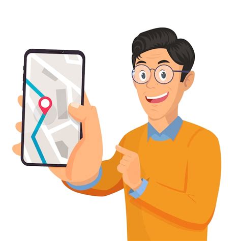 Premium Vector Man Holding Smartphone