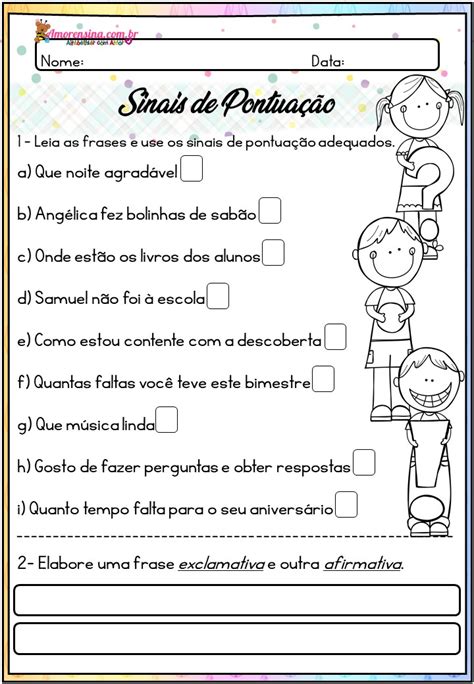 Sinais de Pontuação 4º ano