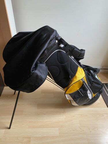 Dunlop Golf Clubs Bag Waterproof Standing Case Black Yellow Ebay