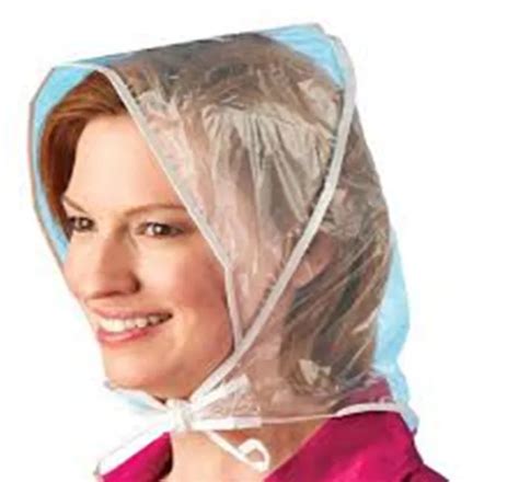 Clear Pe 0 04mm Disposable Rain Bonnet Buy Pe Rain Bonnet Plastic Fashion Rain Bonnets