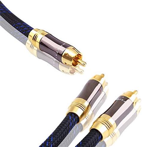 Amazon Kuyiohifi Dual Shielded Od Mm Rca Male To Rca Male