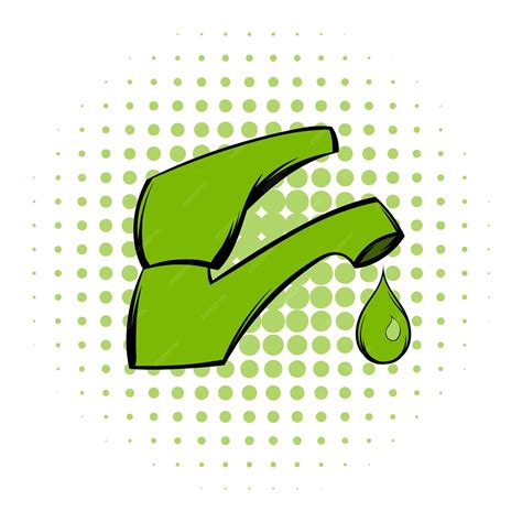 Premium Vector Save Water Comics Icon Single Illustration With Water