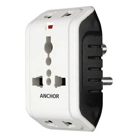 6 Polycarbonate Anchor 6A 3 Pin Universal Socket White At Rs 90