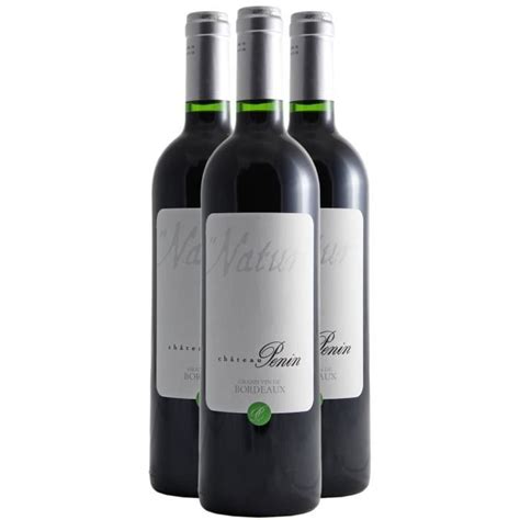 Ch Teau Penin Natur Rouge Lot De X Cl Vin Rouge De Bordeaux