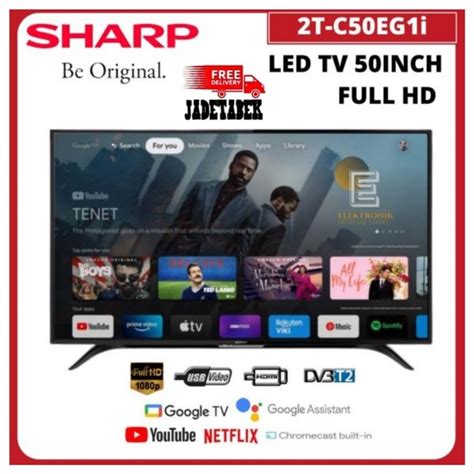 Jual LED SMART TV SHARP 50 INCH FULL HD 2T C50BG1i ANDROID TV 9 0