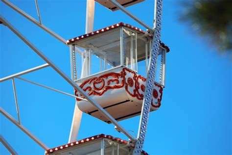 Ferris Wheel with Colorful Cabins Stock Image - Image of holiday ...