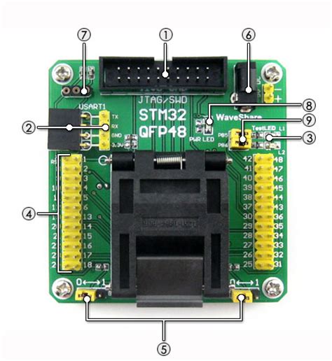 Waveshare Stm Programming Header Testing Seat Burnin Socket Stm F