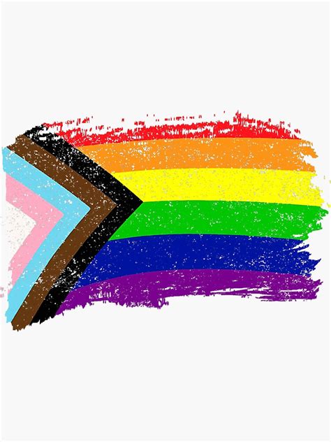Inclusive Progress Pride Flag Gay Pride LGBTQ Rainbow Flag Sticker For Sale By DAVELLONg
