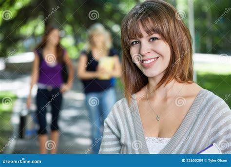 Young College Girl Smiling Stock Image Image Of Academy 22600209