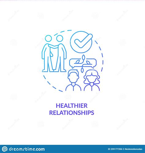 Healthier Relationships Blue Gradient Concept Icon Stock Vector Illustration Of Advantage