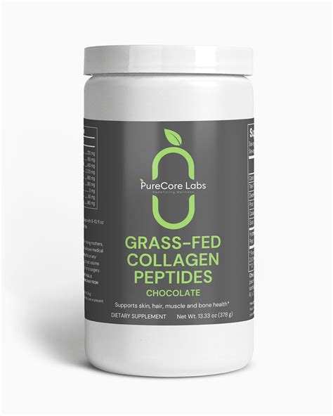 Grass Fed Collagen Peptides Powder Chocolate Purecorelabs