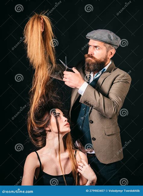 Hairdressers Work For A Handsome Guy At The Barber Shop Barber Shop